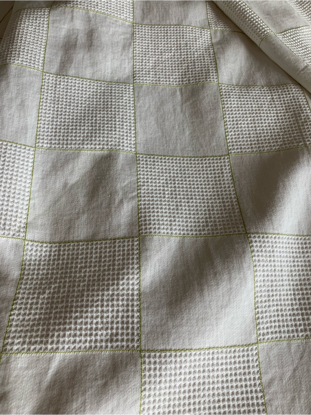 Sak’s 5th Ave Ann de Soléne 100%Cotton Duvet Checkerboard WaffleWeave Full/Queen